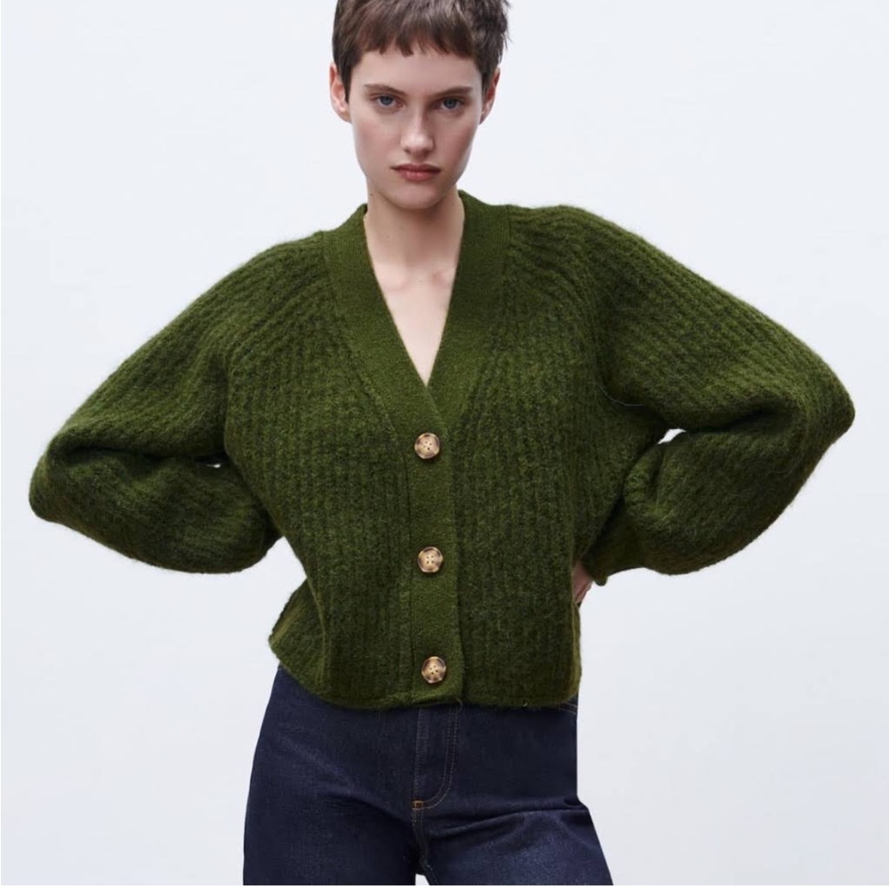 NWT Zara green knit sweater